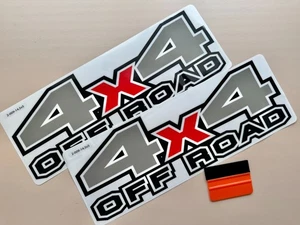 2 x 4x4 Off-Road Four Wheel Drive Decal Stickers For Truck or SUV 14.5 x 5 inch - Picture 1 of 4