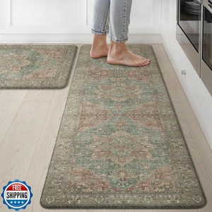 GENIMO Kitchen Mats for Floor, 2PCS Kitchen Rugs Non Slip Washable, Waterproo - Picture 1 of 5