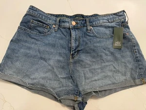 Women's High-Rise Rolled Cuff Jean Shorts - Wild Fable Size 17/R - Picture 1 of 6