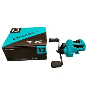 Carrete de pesca 13 Fishing Origin TX mano derecha 7,3:1 Cebo Caster verde azulado - Imagen 1 de 4