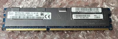 SK Hynix HMT31GR7CFR4C-PB 8GB 2Rx4 PC3-12800R-11-12-E2 - Image 1 of 3