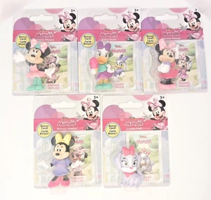 Lot of 5 Disney Jr. Minnie Mouse Daisy Duck Cream Puff 2" Figures Cake Toppers - Picture 1 of 5