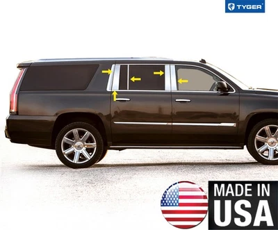 Chrome Accessories Pillar Post Trim Fit 15-20 Cadillac Escalade ESV 10P - Image 1 of 4