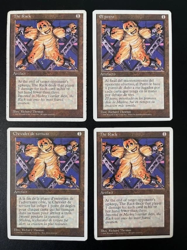 MTG- The Rack x4 - 4th Edition (Two are Foreign) - Image 1 of 1