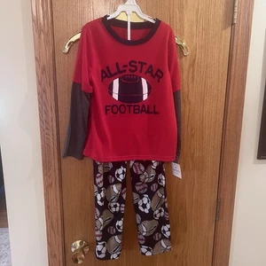 Carter's Kids Size 7 Pajama Set All Star Football - Picture 1 of 6