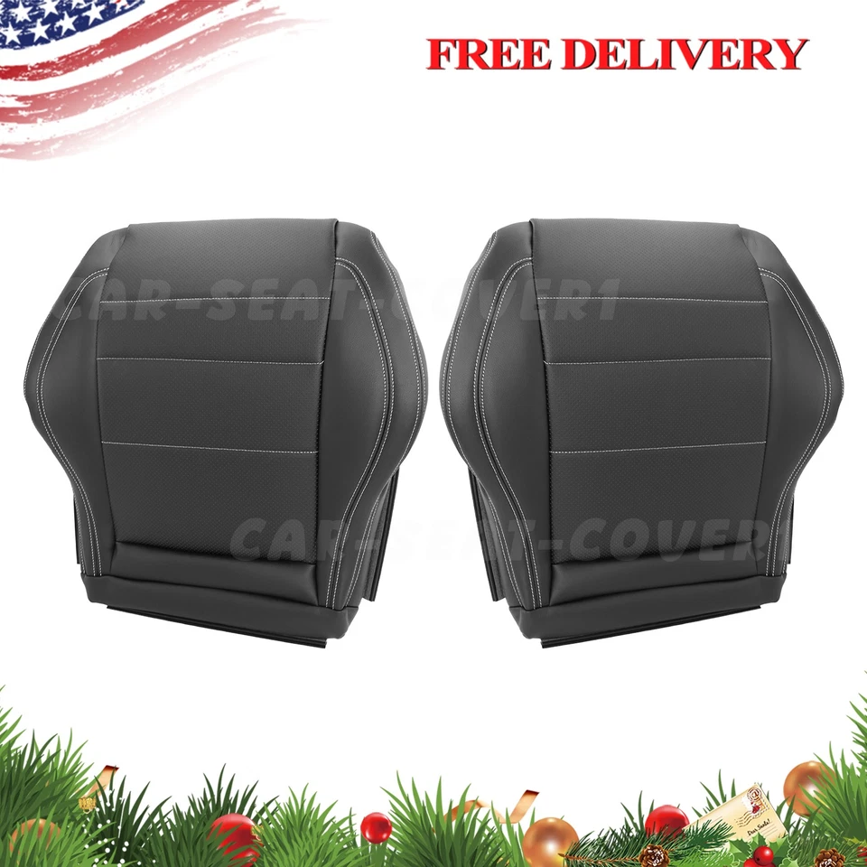2012 2013 2014-15 Fits Mercedes Benz C250 C350 Front Bottom Leather Covers Black - Image 1 of 4