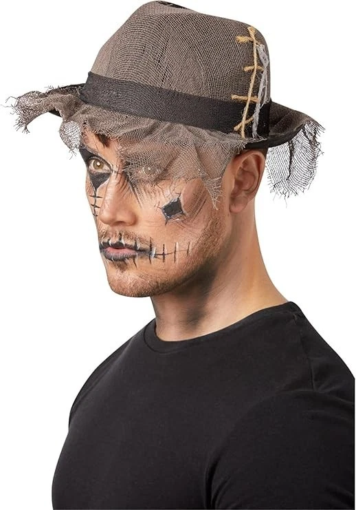 Sombrero Trilby estilo lino envejecido gótico Halloween adulto Foto 1 de 1