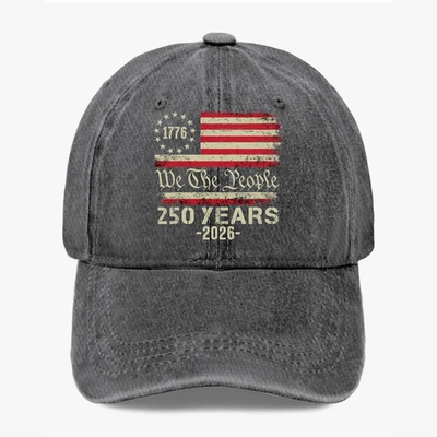 Gorra de béisbol We The People gráfica 1776-2026 EE. UU. 250 años patriótica vintage Foto 1 de 4