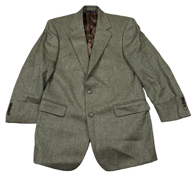 Brooks Brothers Blazer Mens 40 Green Lambswool Made In Italy Sport Coat Jacket - Image 1 of 4
