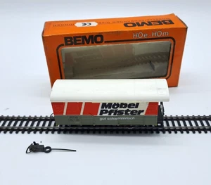 BEMO Schmalspur H0m 2283 122  gedeckter Güterwagen Möbel Pfister in OVP LESEN ! - Bild 1 von 5