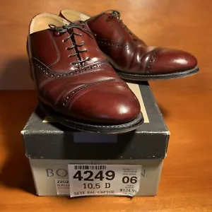 Bostonian Burgund Jefferson Oxford Brogue Kappe Zehenpartie Devonshire 10,5 D/B im Karton - Bild 1 von 12