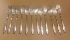 12er Set Patrizier 1914 Salatgabeln Oneida Community Silberteller ohne Monogramm - Bild 1 von 2