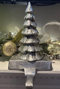 Lot/6 Pottery Barn Antique Silver Nostalgic Christmas Tree Stocking Holders RARE - Picture 1 of 3