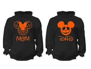 2 FOR 1 SALE: Halloween Couples Matching Hoody soft Black Unisex Hoodie S-6X - Picture 1 of 1