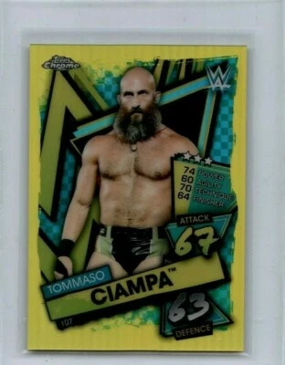 2021 Topps WWE Chrome Slam Attax Yellow Refractor  Tommaso Ciampa /99 - Image 1 of 2