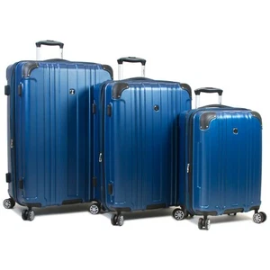 Dejuno Kingsley 3-Piece Hardside Spinner Luggage Set With TSA Lock - Blue - Picture 1 of 6
