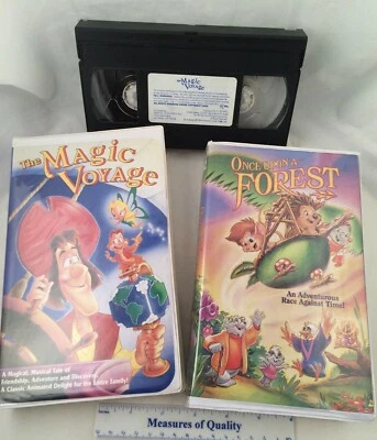 Movies Animated 2 VHS Children Magic Voyage Rare Once Upon A Forest Clamshell R4 - Image 1 of 4