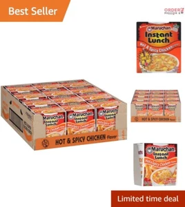 Flavor-Packed Hot & Spicy Chicken Ramen - 12 Convenient Microwave Cups - Picture 1 of 11