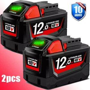 2X Para Milwaukee M18 Batería M18 B6 18V XC 12Ah Li-Ion M18 B5 48-11-1860 48-11-1852 - Imagen 1 de 15