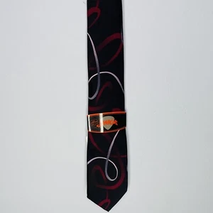 Jerry Garcia Necktie Snail Garden Collection 51 Men’s Tie  Black Red Design Tie - Picture 1 of 7