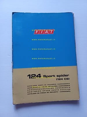 FIAT 124 Sport Spider 1972 catalogo ricambi CARROZZERIA originale - Immagine 1 di 4