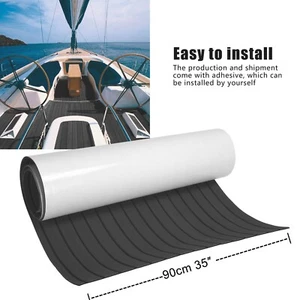 Stain Proof Boat Flooring EVA Foam Teak Deck Mat 240×90cm Marine Carpet Revamp - Picture 1 of 15