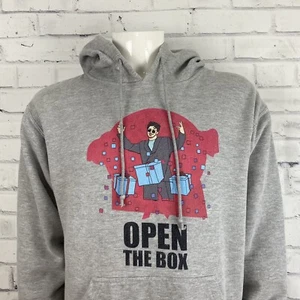 Saturday Night Live Hoodie SNL Adult Large Andy Samberg Gray Open the Box Funny - Picture 1 of 10