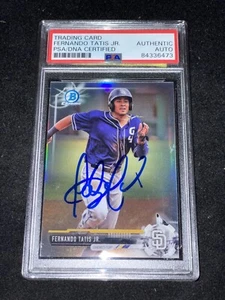Fernando Tatis Jr. Signed 2017 Bowman Refractor Card PSA Padres - Picture 1 of 1