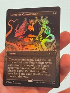 1X FOIL Demonic Consultation BORDERLESS MINT MTG Magic Secret Lair Staple CEDH - Bild 1 von 4