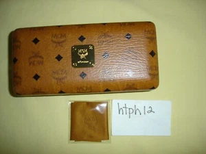 New Large MCM Brown Gold Hard Shell Case With Original Cloth Sunglasses Case - Picture 1 of 5
