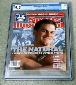 Tom Brady First Rookie Sports Illustrated “The Natural” 2002 Newsstand CGC 9.2 ! - Picture 1 of 2