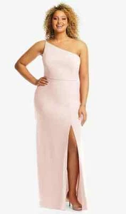 Skinny One-Shoulder Trumpet Gown with Front Slit...1544....Cameo...Size 8...NWT - Picture 1 of 6