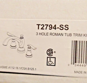 Delta T2793-SS Linden Roman Tub Trim Kit Stainless Steel - Picture 1 of 2