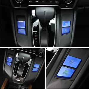 Caja de cambios de engranajes interior azul ajuste de botones 4 piezas para Honda CR-V CRV 2017-2021 - Imagen 1 de 8
