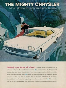 1957 Chrysler Automobile Cars Most Glamorous In Generation Vintage Print Ad - Picture 1 of 8