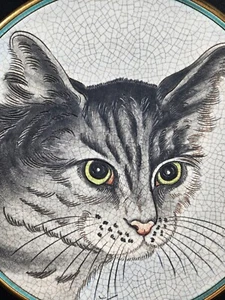 1976 Vintage/Rtd/LE Veneto Flair/V. Tiziano Katzenteller #3 ""Tabby"" Top Zustand - Bild 1 von 5