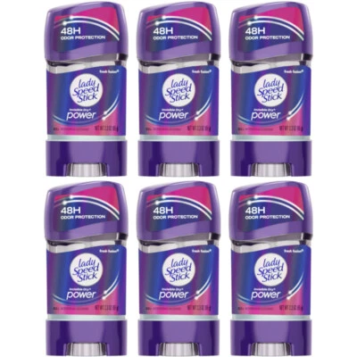 6 Pack Lady Speed Stick Wetness & Odor Protection Gel Fresh Fusion 2.3 Oz Each - Image 1 of 4