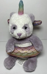 Panda Unicorn Plush Gund Pandacorn Mermaid Dazzle Soft Lavender Purple w/Float - Picture 1 of 7