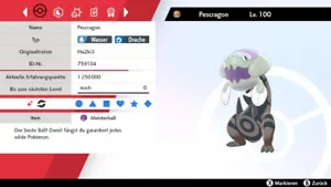 Shiny Pescragon Dracovish Pokemon Schwert Schild 6DV! + Meisterball - Picture 1 of 5