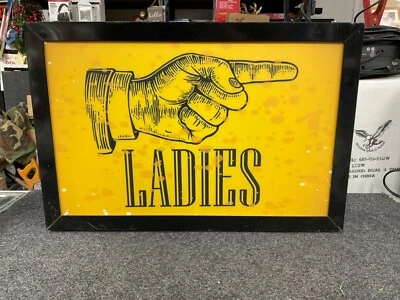 Дамы туалет двери знак, женщина, табличка, винтажный стиль, железная дорога, ретро, ванная комната - Изображение 1 из 3