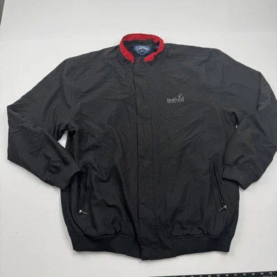 Chaqueta de golf Callaway para hombre grande negra roja base cortavientos cremallera Foto 1 de 4