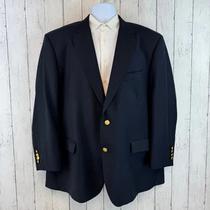 Brooks Brothers Black Loro Piana Super 120’s Wool Sport Coat Blazer Men Size 48R - Picture 1 of 16