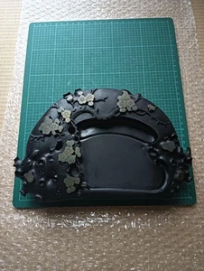 Piedra de tinta 16 x 24 cm flor de ciruelo arte chino antiguo caligrafía Suzuri Sumi - Imagen 1 de 10