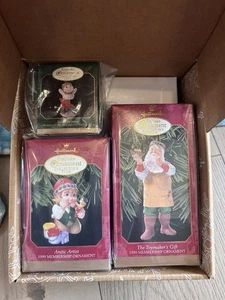 Hallmark Keepsake Ornament 1999 Membresía Kit 3 Adornos y Caja - Imagen 1 de 3
