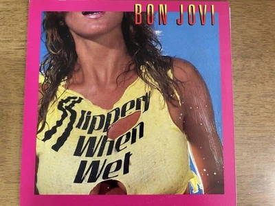 Bon Jovi  LP Slippery When Wet Wild In The Streets Japan Press Vinyl Record - Image 1 of 4