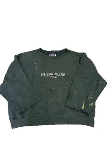 Vintage Guess Jeans USA Spellout Crewneck Thrashed Größe XL - Bild 1 von 3