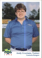 1992 Gastonia Rangers Classic/Best #27 Andy Graziano TR