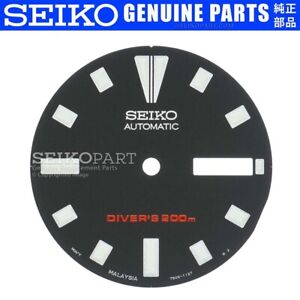 Genuine Seiko Black Watch Dial for SKX173 SKX171 SKX007 Rectangle Hour Markers