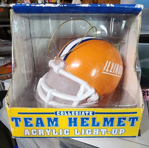 Officially Licensed Collegiate Collection Illinois Team Helmet Light-up Ornament Cover