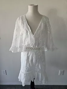 Nomad Dresses White Embroidered Dress Size M Read Descript - Picture 1 of 18